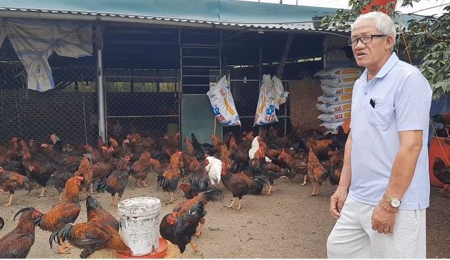 Ông Đỗ Đình Thế chia sẻ kinh nghiệm chăn nuôi gà hiệu quả, bền vững trong 6 năm qua.
